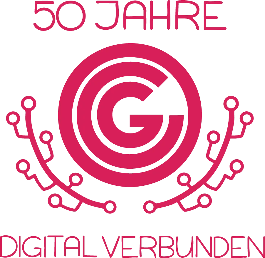 50 Jahre OCG Logo - Slogan: Digital Verbunden