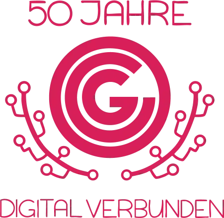 50 Jahre OCG Logo - Slogan: Digital Verbunden