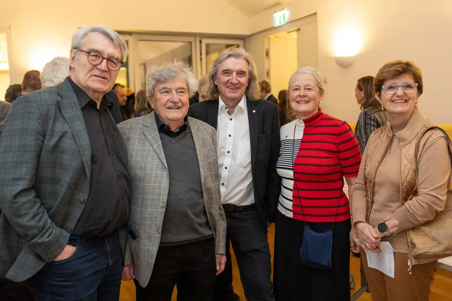 Ehemaliger OCG Präsident Reinhard Goebl, ehemal. OCG Generalsekretär Walter Grafendorfer mit Wolfgang Resch und Katharina Resch-Schobel (beide OCG Team) und Frau Grafendorfer