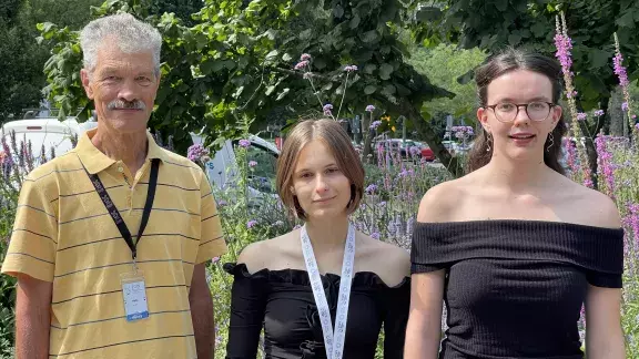 Hans Fellner (EGOI Trainer), Uliana Malanyak, Carolin Wester (Foto: Aichleitner)