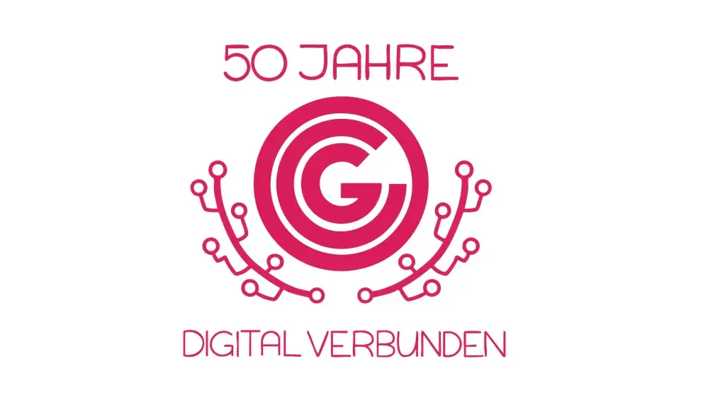 50 Jahre OCG Logo - Slogan: Digital Verbunden