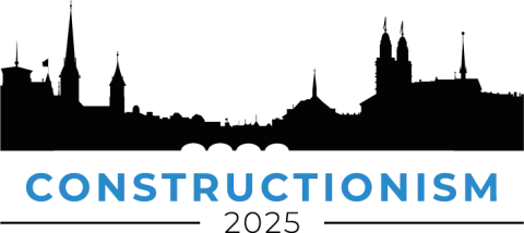 Constructionism 2025 Logo (Stadtkulisse in Schwarz)